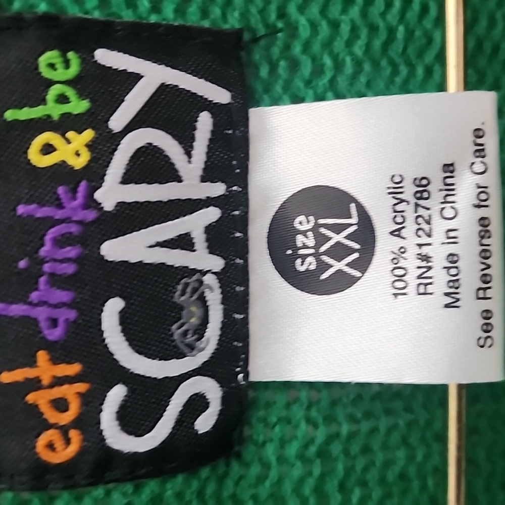 Light Up Halloween Green Sweater Size XXL - Picture 3 of 6
